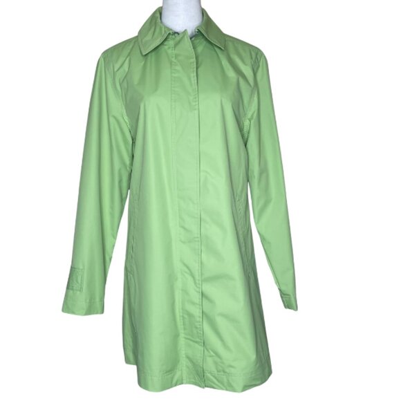 White Stag Jackets & Blazers - White Stag Women's Marble Green Raincoat Jacket Outdoors Pockets Spring Sz 8/10